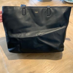 Knomo black leather briefcase/laptop bag